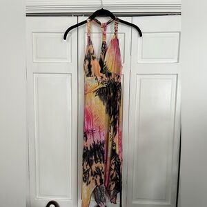 Y2K Sunset Halter Dress
